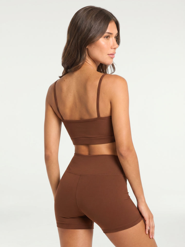 Conjunto Short + Top Essentials | Coffee