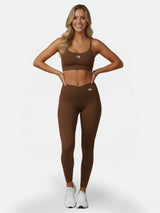 Conjunto Legging + Top Alça | Marrom