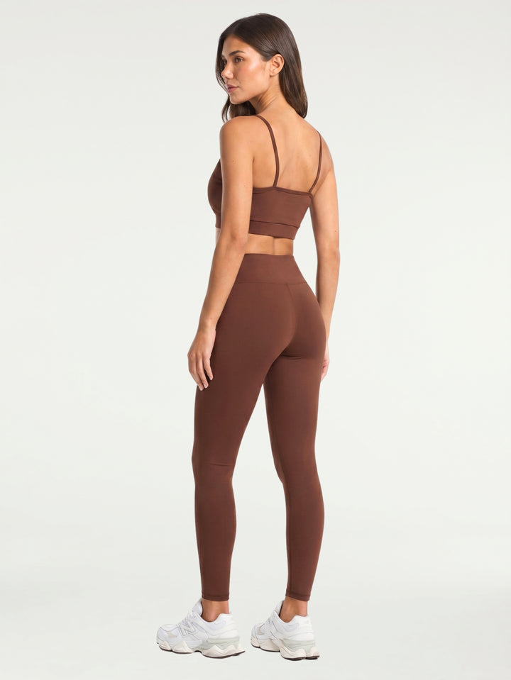 Conjunto Legging + Top Essentials | Coffee