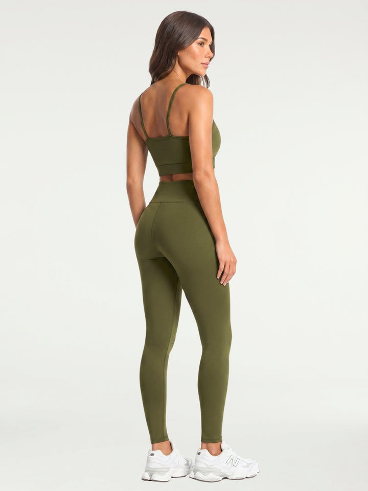 Conjunto Legging + Top Essentials | Verde Militar