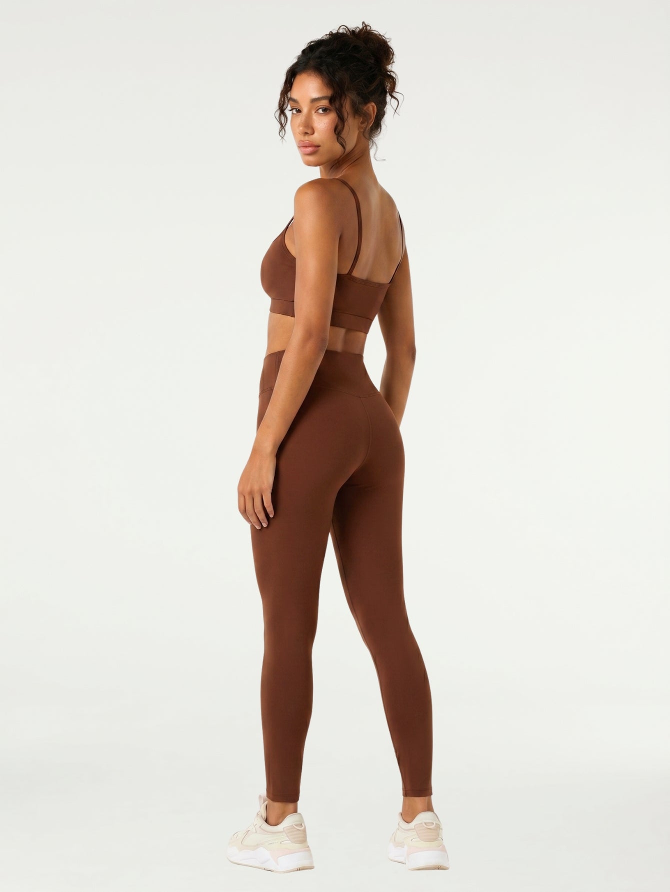 Conjunto Legging + Top Essentials | Coffee