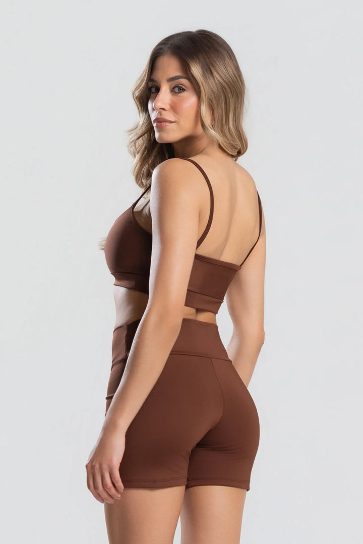 Conjunto Short + Top Essentials | Coffee